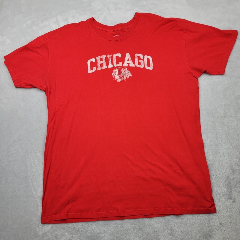 Chicago Blackhawks Shirt Mens XL Team Crewneck NHL‎ Hockey Adult Extra Large